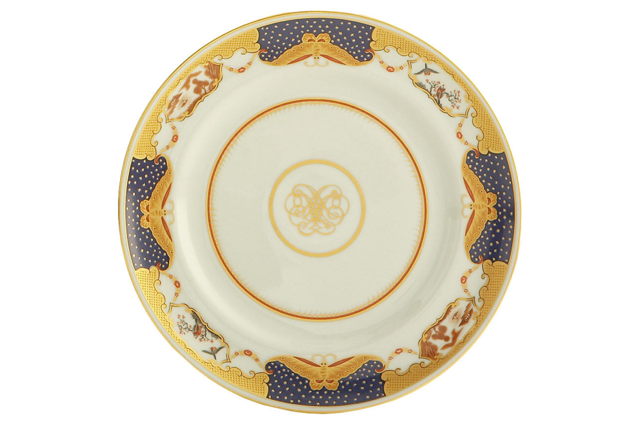 Mottahedeh Golden Butterfly Dinner Plate M29, MPN: M29,