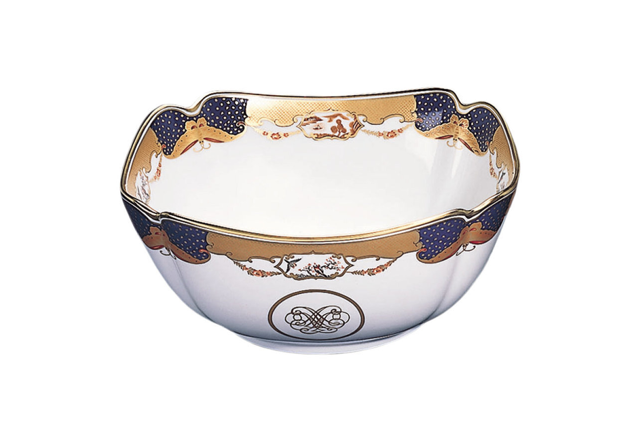Mottahedeh Golden Butterfly Square Bowl M36A