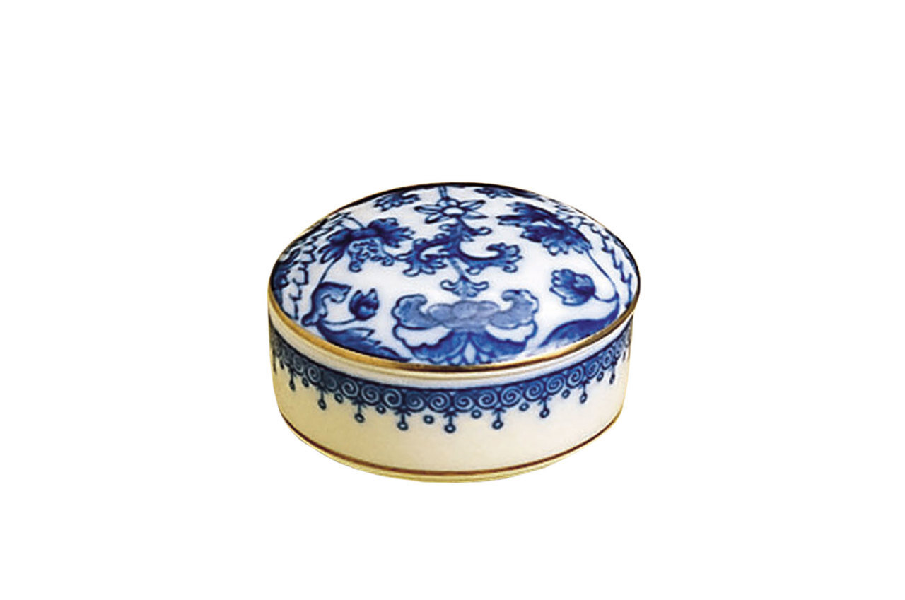 Mottahedeh Imperial Blue Round Box Small CW2413