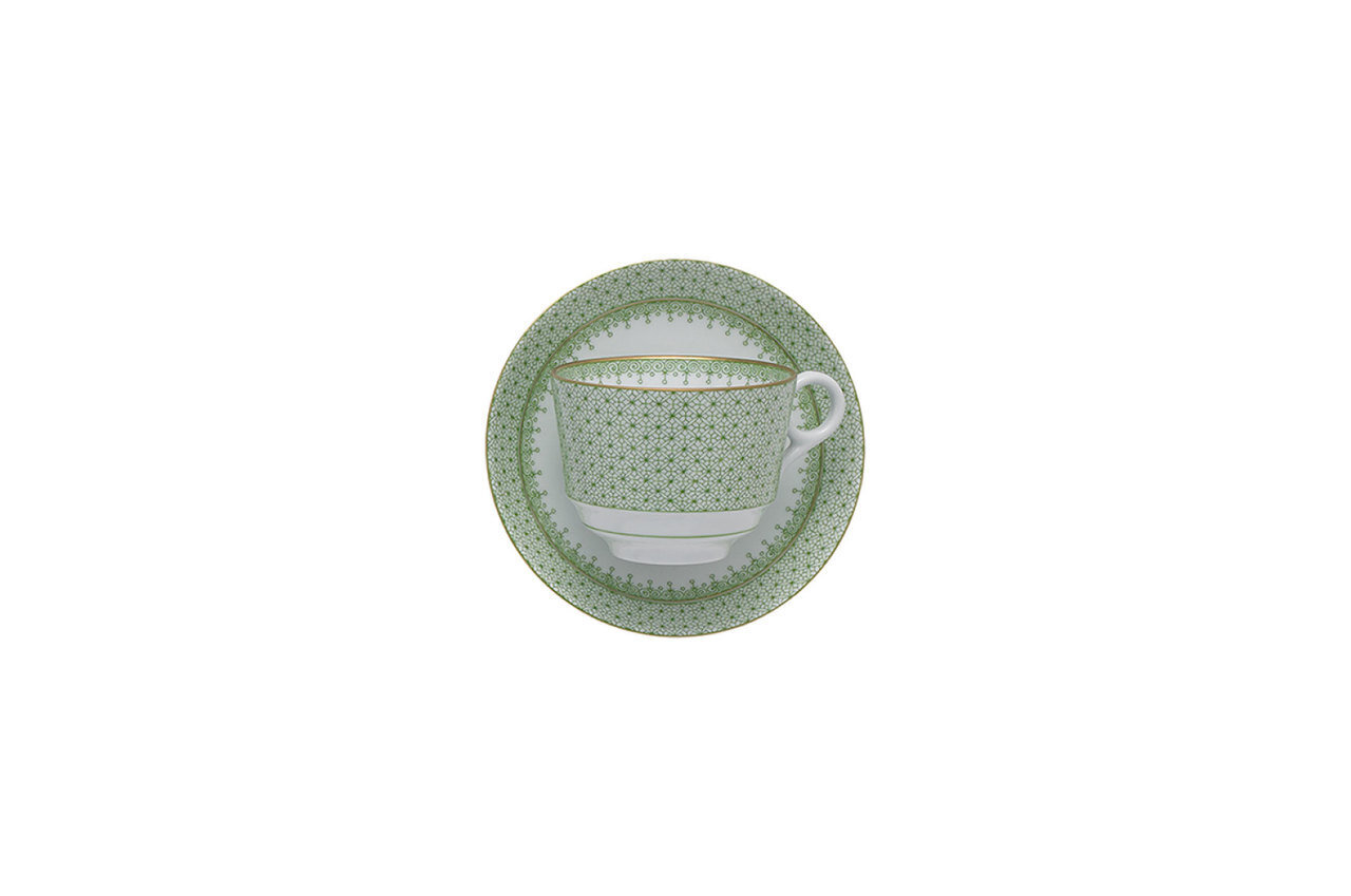 Mottahedeh Apple Lace Tea Cup & Saucer S1354
