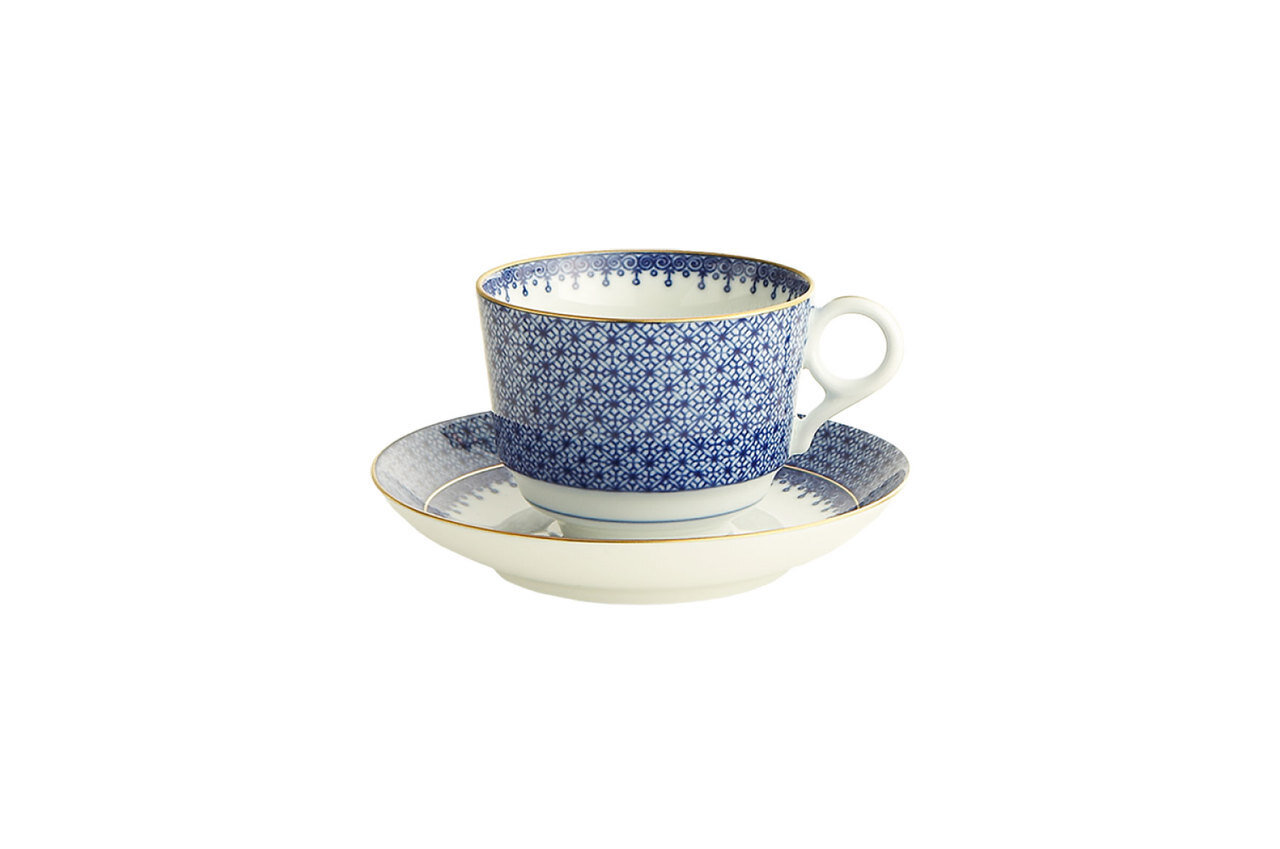 Mottahedeh Blue Lace Tea Cup &amp; Saucer S1654, MPN: S1654,
