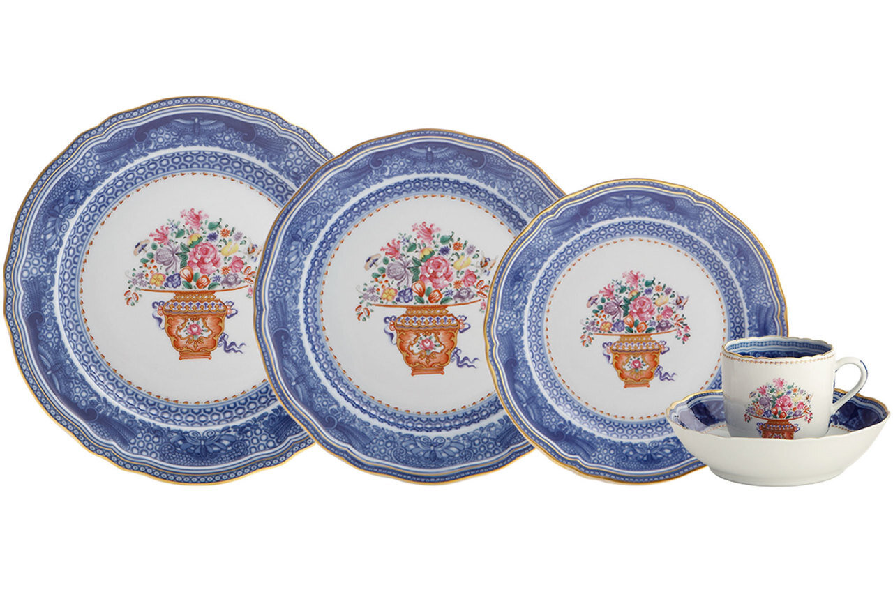Mottahedeh Mandarin Bouquet 5 Piece Place Setting W2120, MPN: W2120,