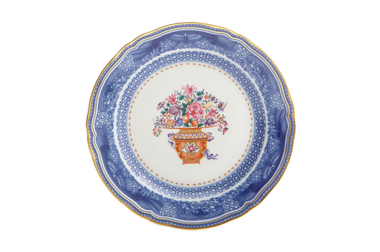 Mottahedeh Mandarin Bouquet Dessert Plate W2101, MPN: W2101,