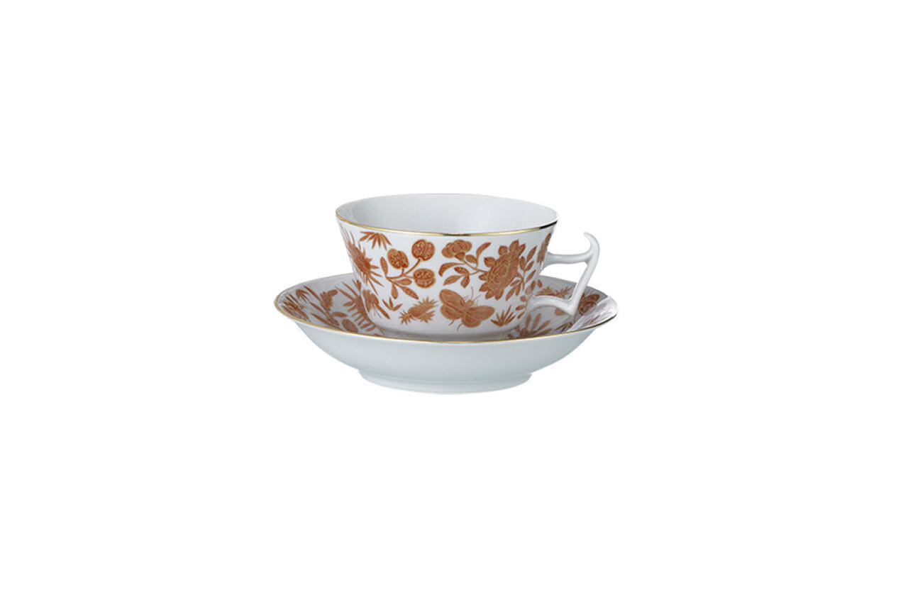 Mottahedeh Sacred Bird &amp; Butterfly Tea Cup &amp; Saucer HC604, MPN: HC604,