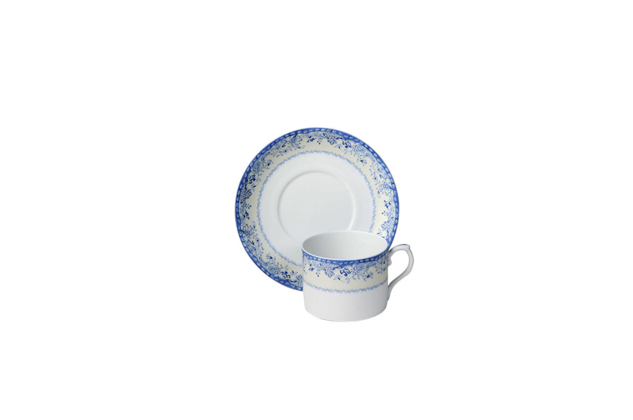 Mottahedeh Virginia Blue Tea Cup &amp; Saucer CW3604