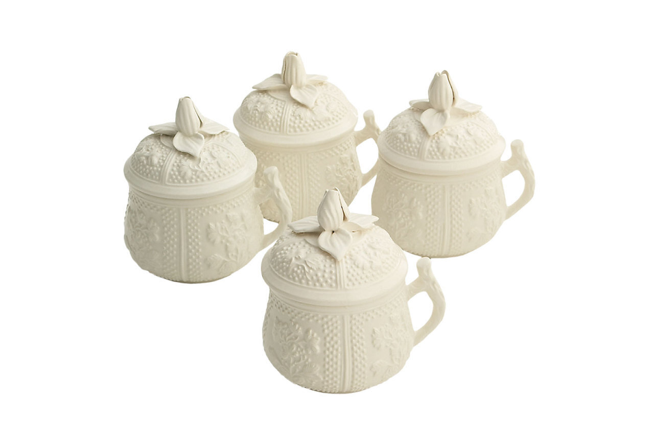 Mottahedeh Pot A Creme Set of 4 S4605B, MPN: S4605B,