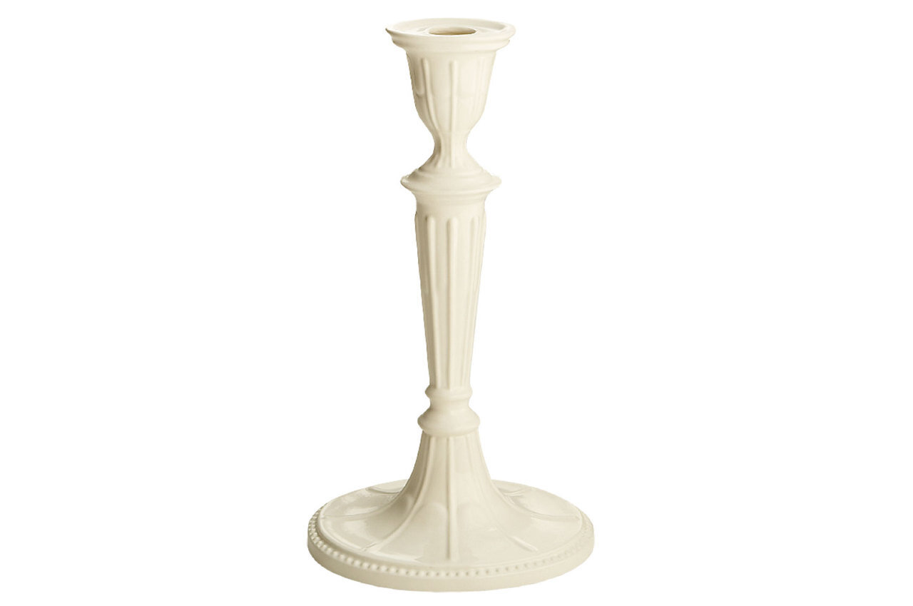 Mottahedeh White Oval Base Candlestick S6446