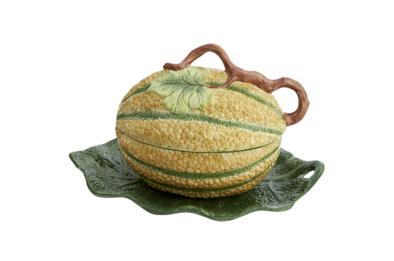 Mottahedeh Melon Tureen with Stand S6546, MPN: S6546,