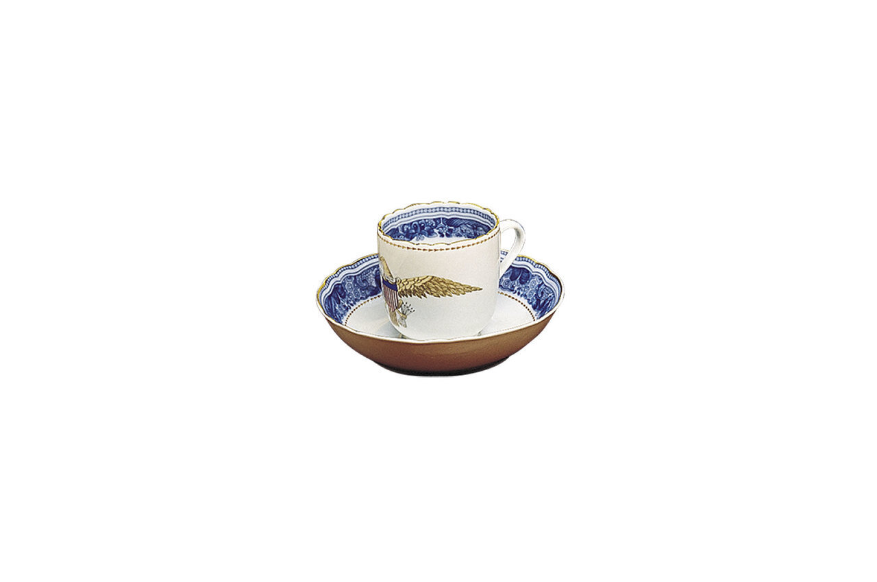 Mottahedeh Diplomatic Eagle Tea Cup and Saucer WH9D