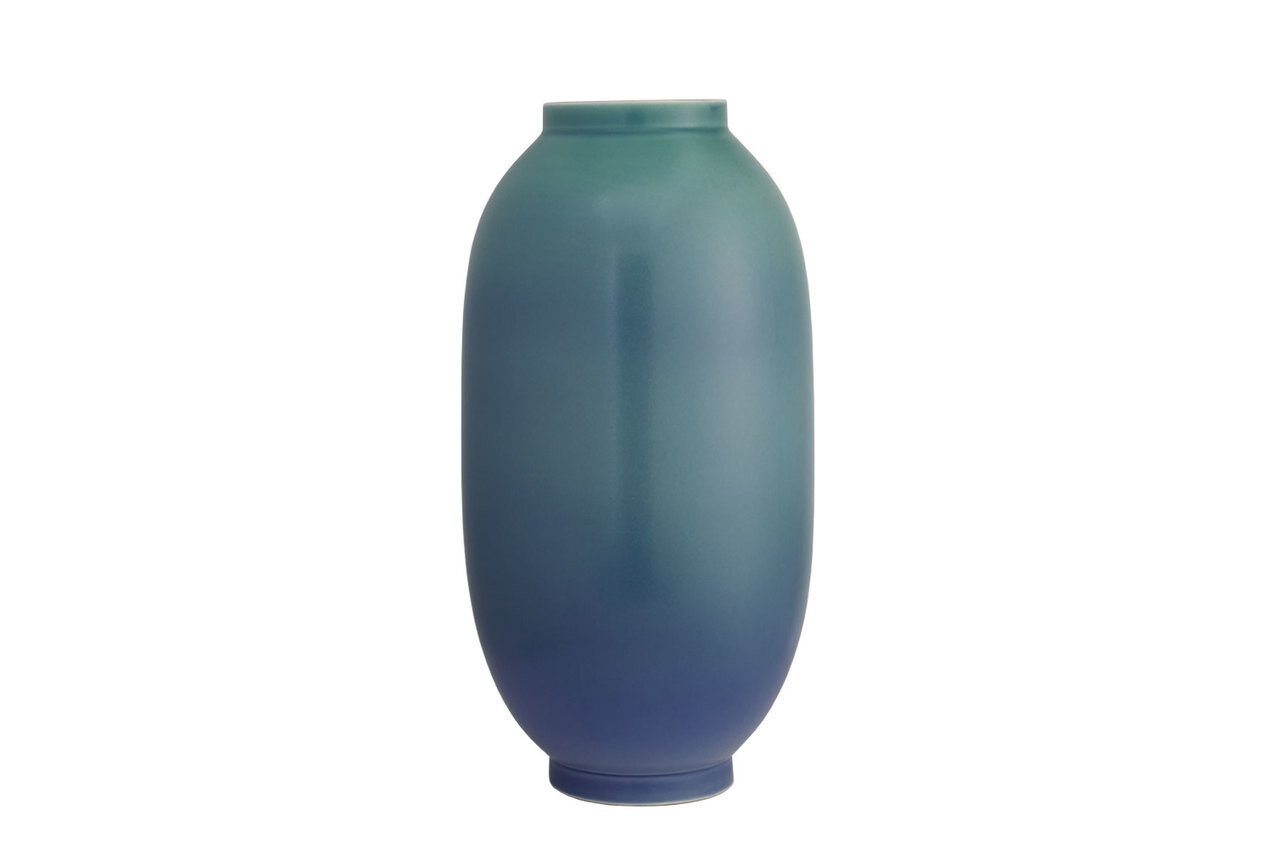 Mottahedeh Lozenge Verdigris &amp; Blue Vase R1501VB