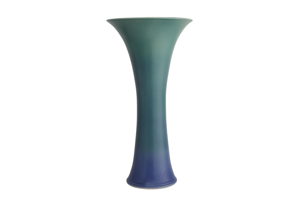 Mottahedeh Calalily Verdigris & Blue Vase R1502VB