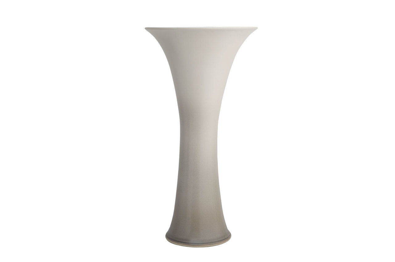 Mottahedeh Calalily White &amp; Gray Vase R1502WG
