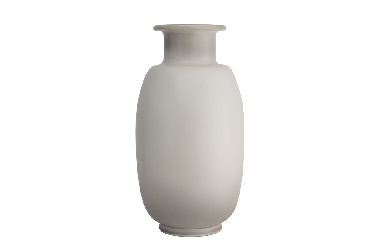Mottahedeh Sung White & Gray Vase R1504WG