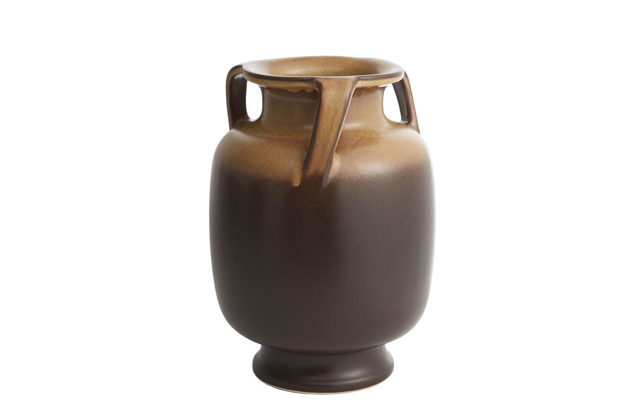 Mottahedeh Orion Barrel Gold &amp; Brown Jar Vase R1505YB, MPN: R1505YB,