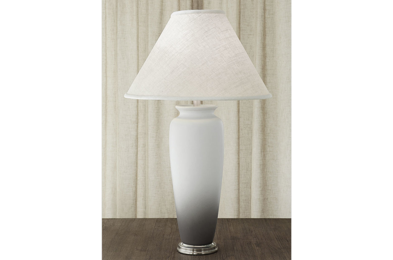 Mottahedeh Classic Vase Lamp White & Gray R1503WGL