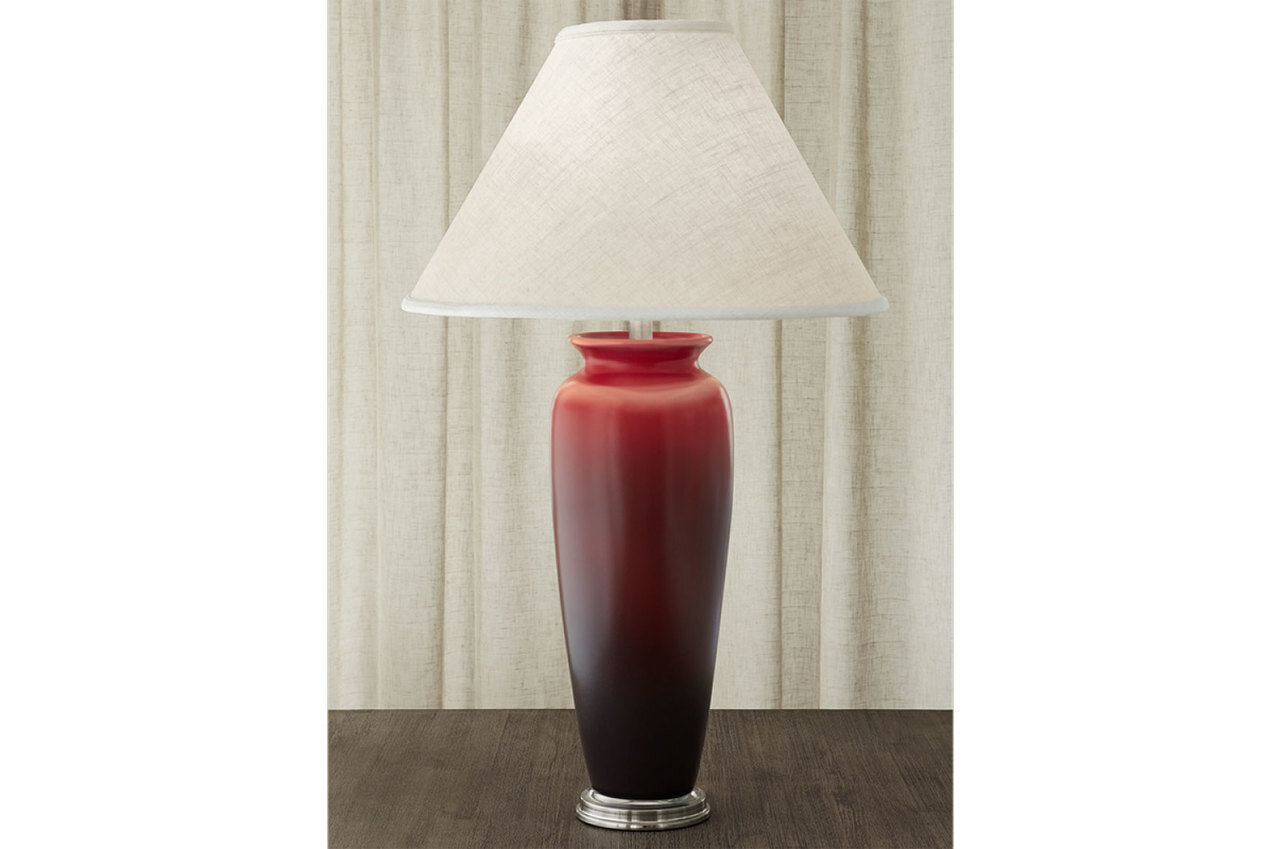 Mottahedeh Classic Vase Lamp Red & Black R1503RBL