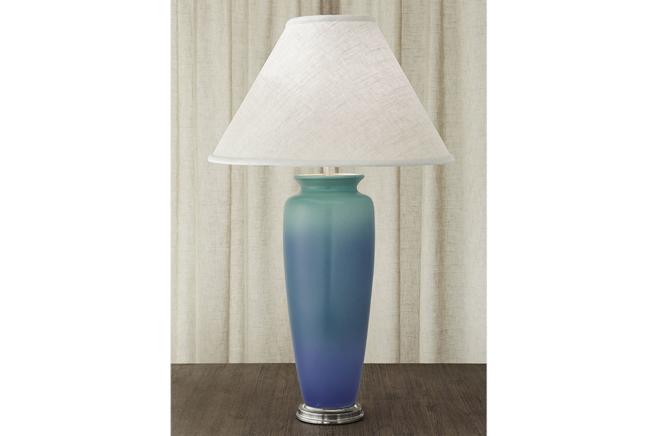 Mottahedeh Classic Vase Lamp Verdigris & Blue R1503VBL