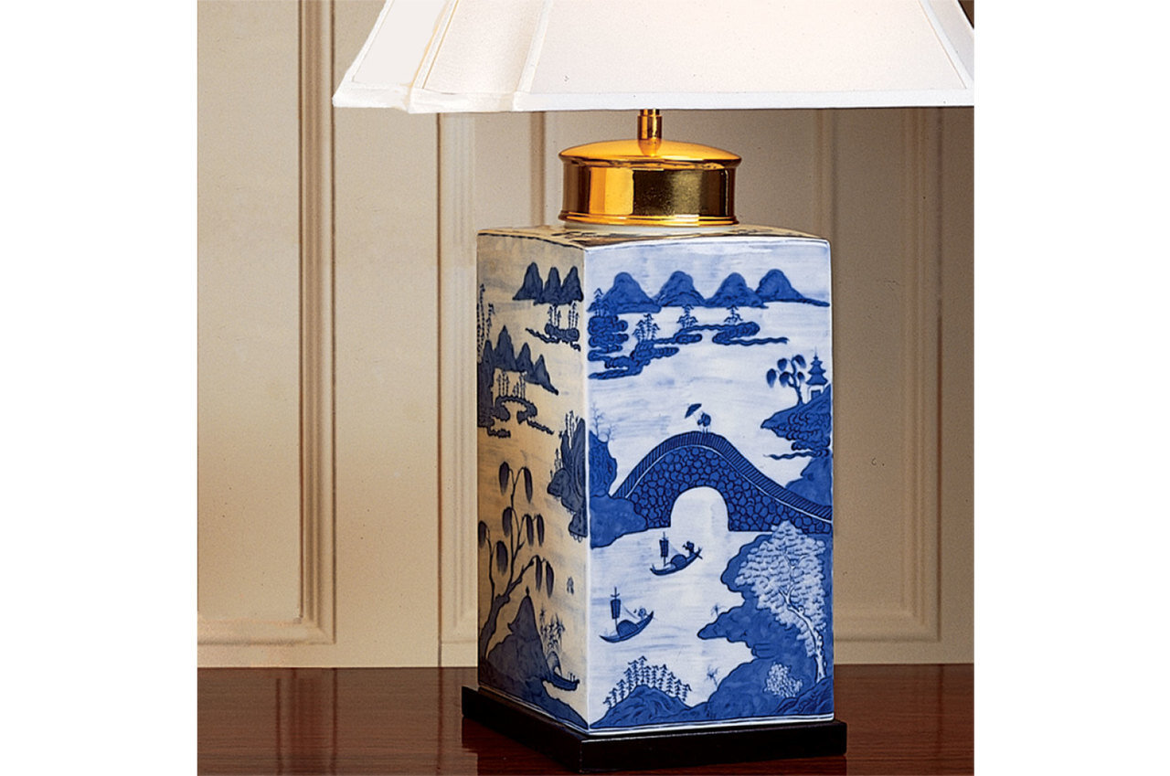 Mottahedeh Blue Canton Tea Jar Lamp HC139L