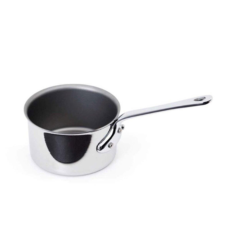 Mauviel M&#39;Mini Stainless Steel Small Saucepan 9cm 3.5 Inch 0.4 Qt.
