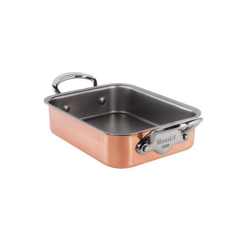 Mauviel M&#39;Mini Copper Rectangular Roasting Pan 7.1 x 3.9 x 1.8 Inch