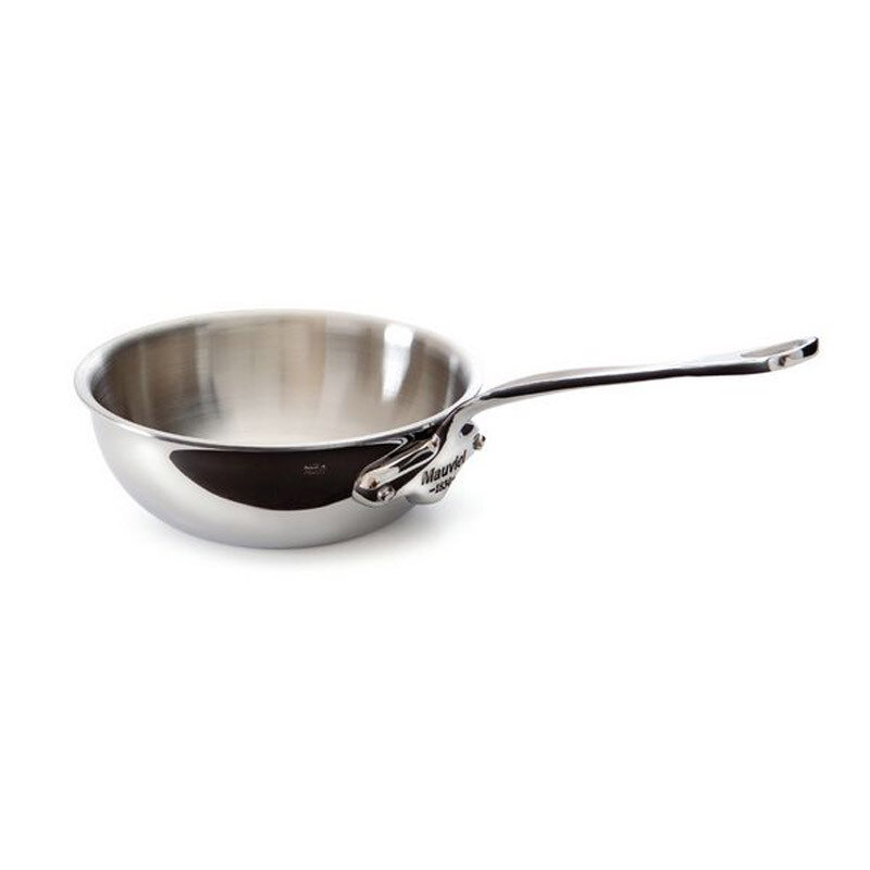 Mauviel M&#39;Cook Curved Splayed Saute Pan 16cm 6.3 Inch 1.1 Qt.