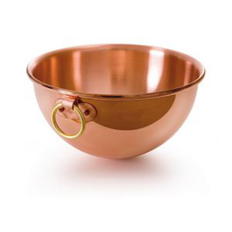 Mauviel M'Passion Copper Beating Bowl For Egg W Ring 26cm 10.2 Inch 4.9 Qt.