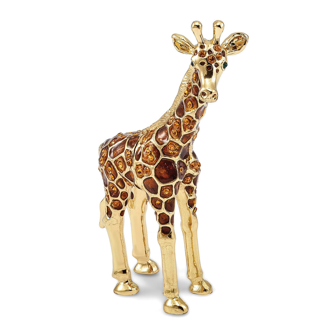 Standing Giraffe Trinket Box Enamel on Pewter by Jere