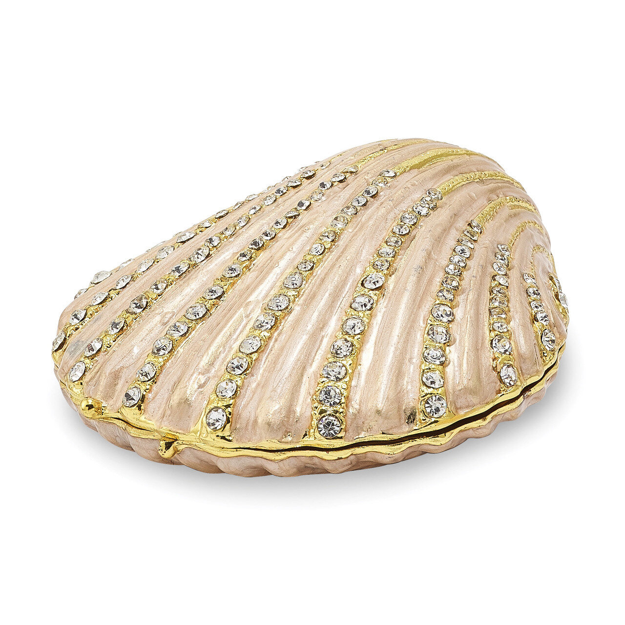 Clam Shell Trinket Box Enamel on Pewter by Jere