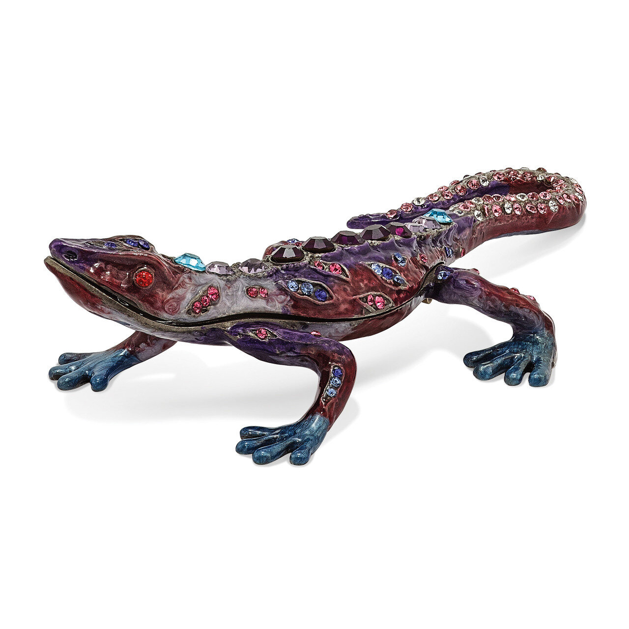 Gecko Trinket Box Enamel on Pewter by Jere