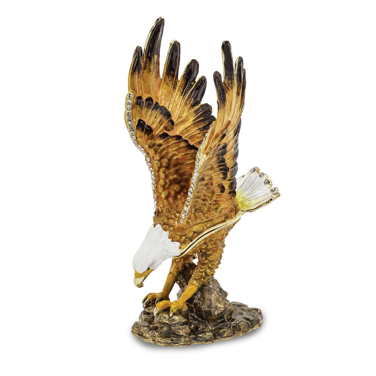 Majestic Eagle Trinket Box Enamel on Pewter by Jere, MPN: BJ2051, 191101594892