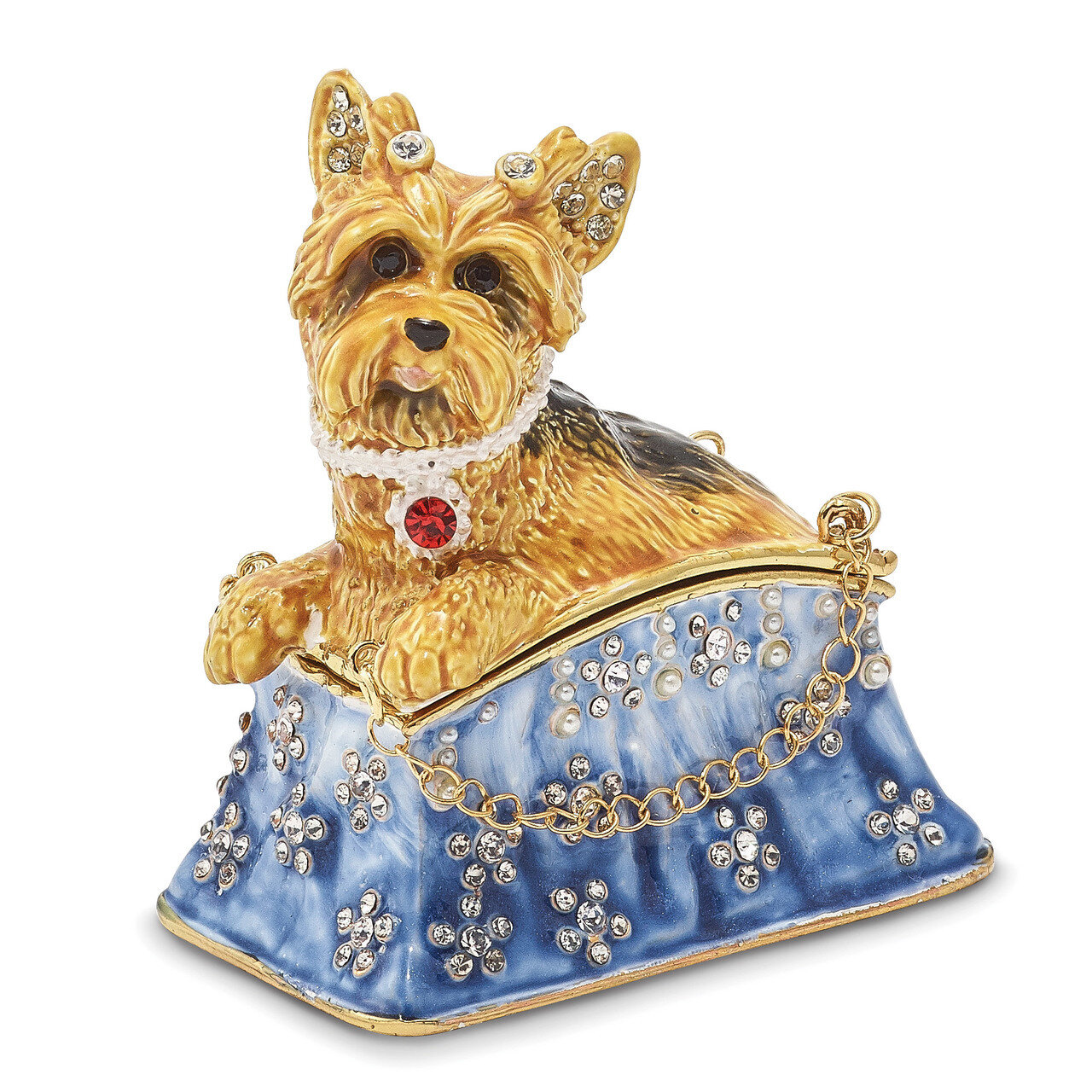 Twinkles Puppy Purse Trinket Box Enamel on Pewter by Jere, MPN: BJ2150, 191101595493