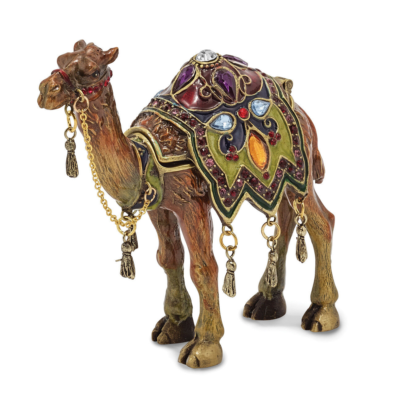 Desert Camel Trinket Box Enamel on Pewter by Jere