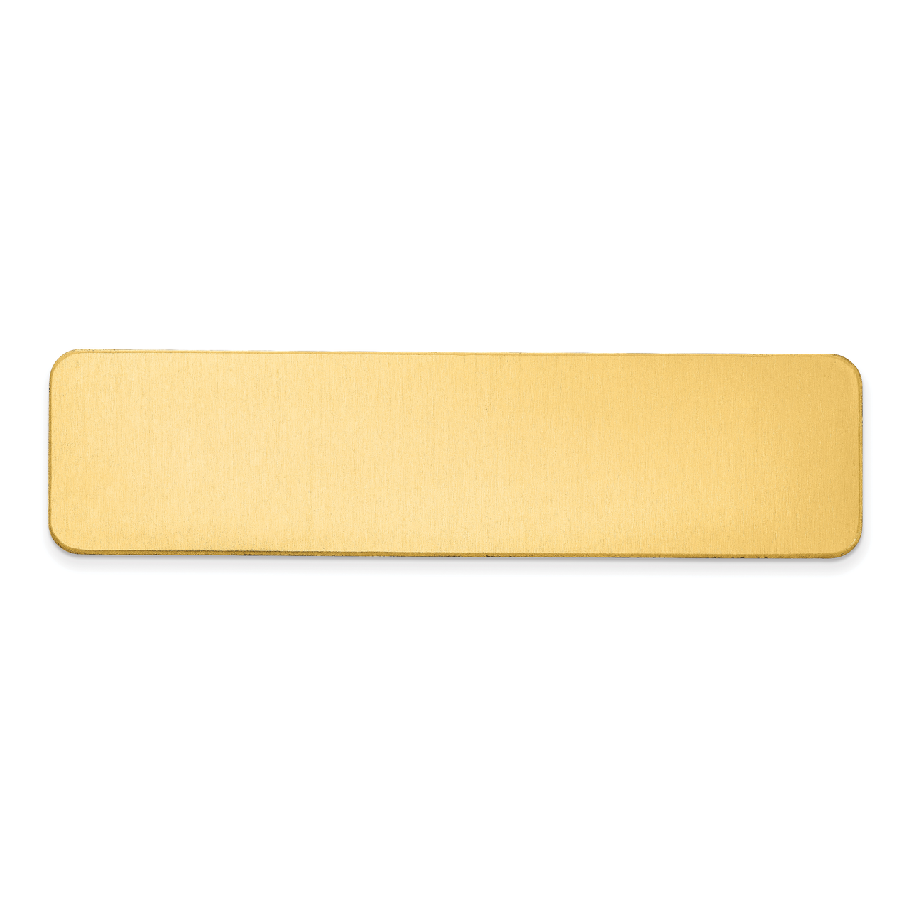 3 4 x 3 Brass Single Plate Polished by Jere Engravable