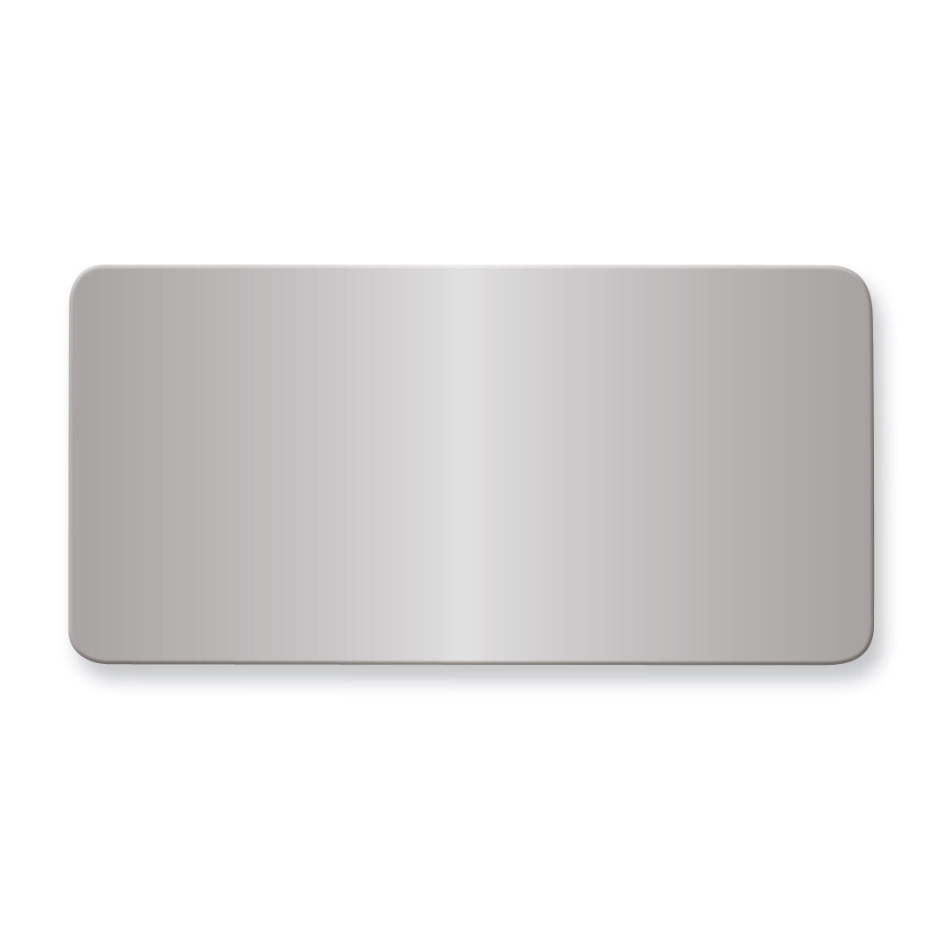 1 1 2 x 3 Aluminum Plates-Sets of 6 Polished by Jere Engravable