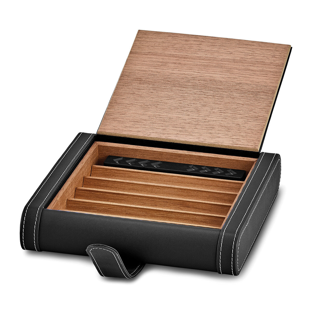 PU Leather 5-Cigar Travel Case Black by Jere, MPN: HU1115, 883957138725