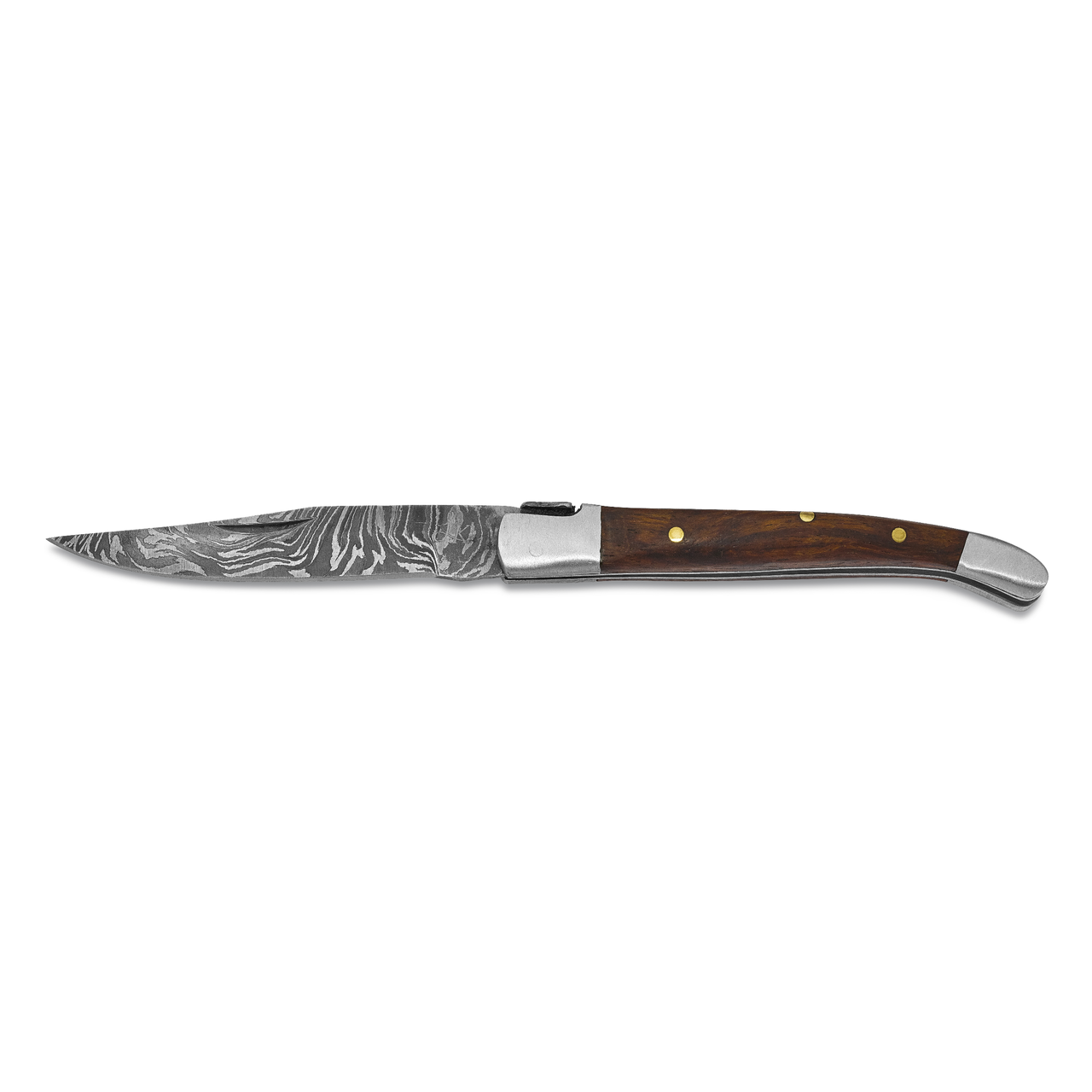 Walnut Wood Handle Knife Damascus Steel 256 Layer Folding Blade by Jere