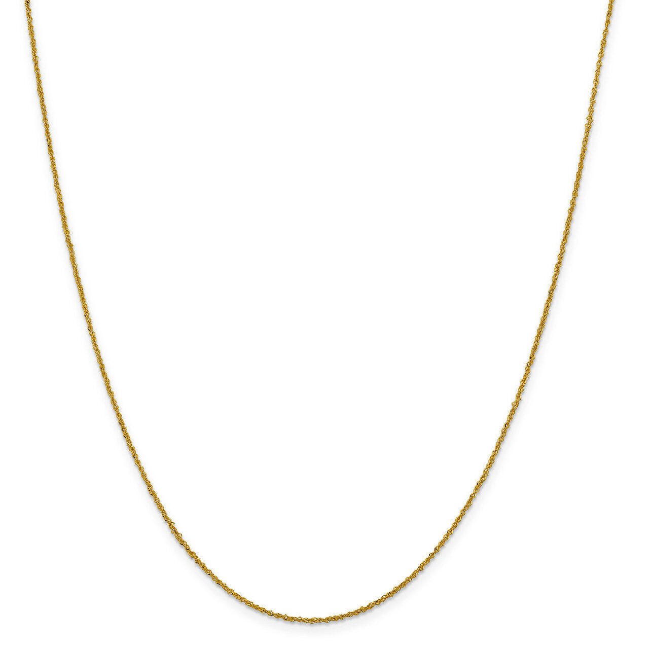 22 Inch 1 mm Sparkle Singapore Chain 14k Gold HB-1828-22