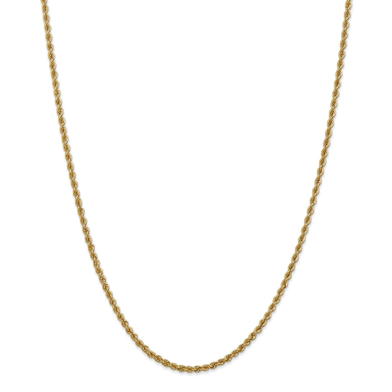 Leslie&#39;s 22 Inch 2.5mm Solid Handmade Regular Rope Chain 14k Gold HB-7054-22, MPN: 7054-22, 1911017…