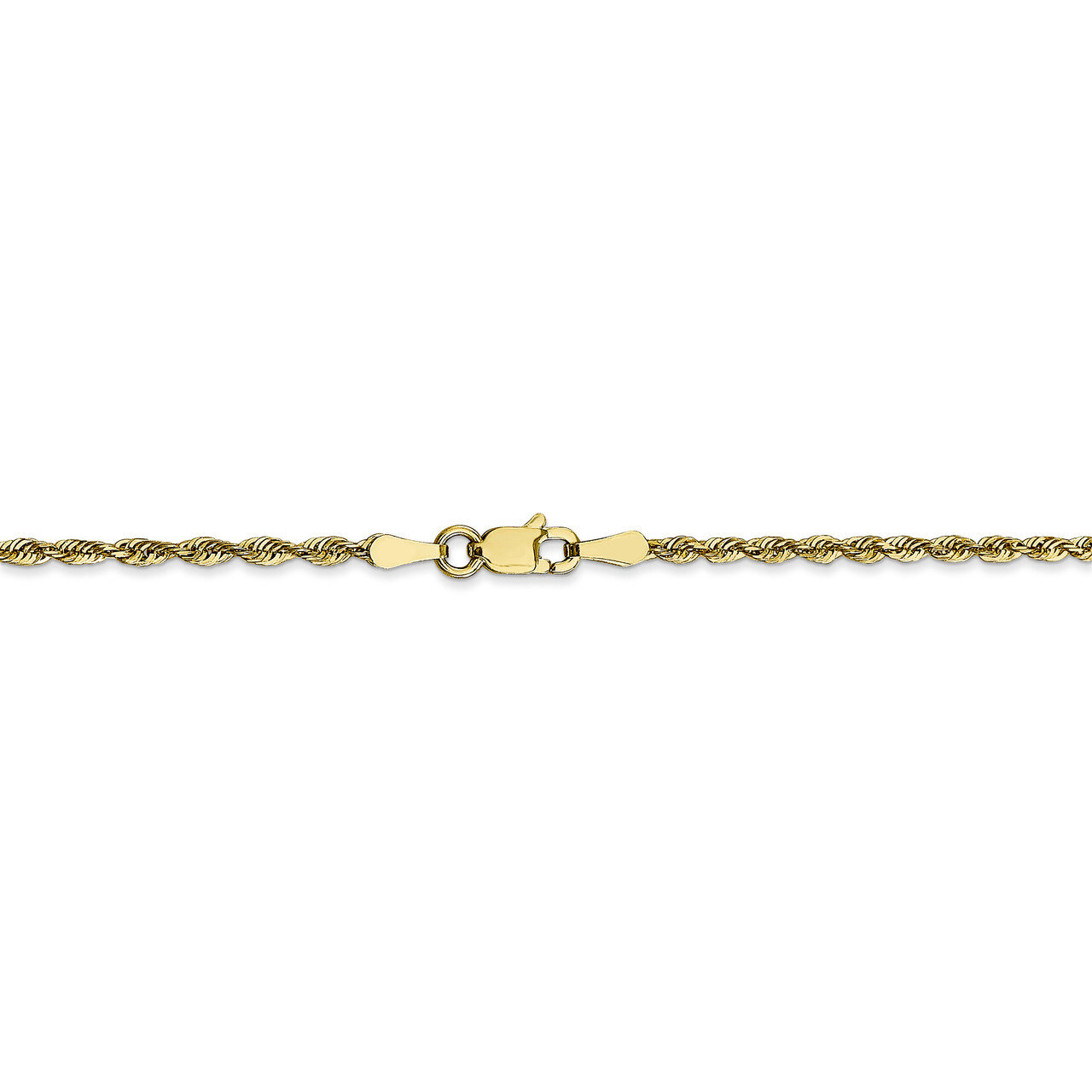 Leslie&#39;s 22 Inch 2.00mm Diamond Cut Lightweight Rope Chain 10k Gold HB-8051-22, MPN: 8051-22, 19110…