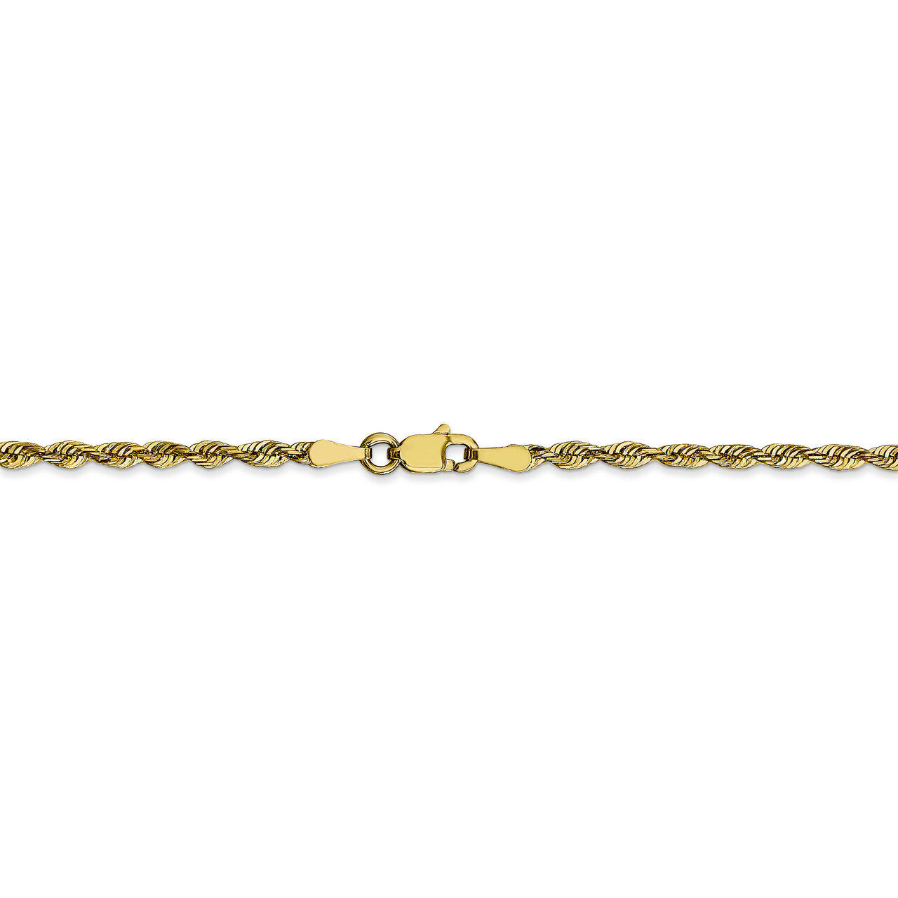 Leslie&#39;s 22 Inch 2.5mm Diamond Cut Lightweight Rope Chain 10k Gold HB-8052-22, MPN: 8052-22, 191101…