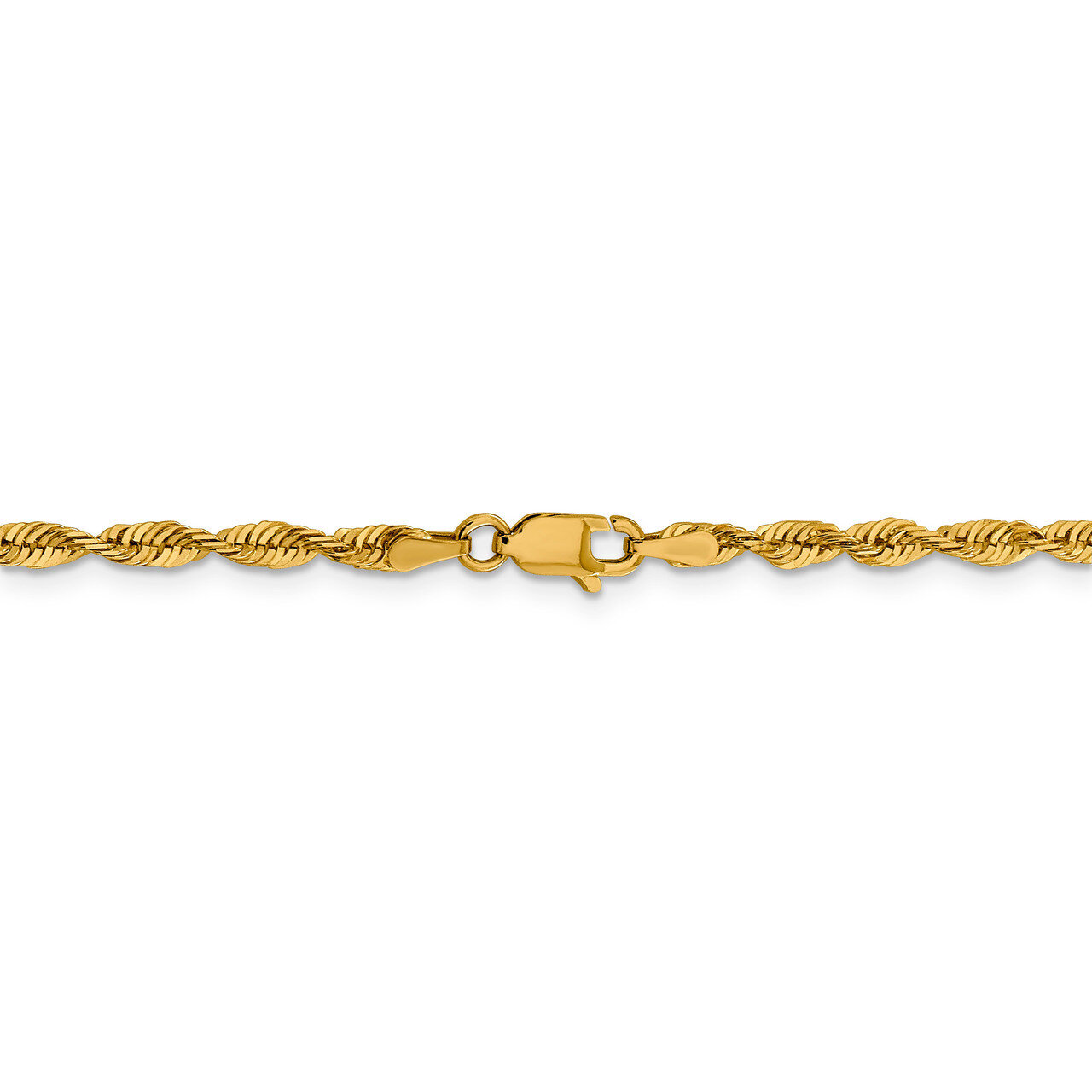 22 Inch 3.0mm Diamond Cut Lightweight Rope Chain 10k Gold HB-8053-22