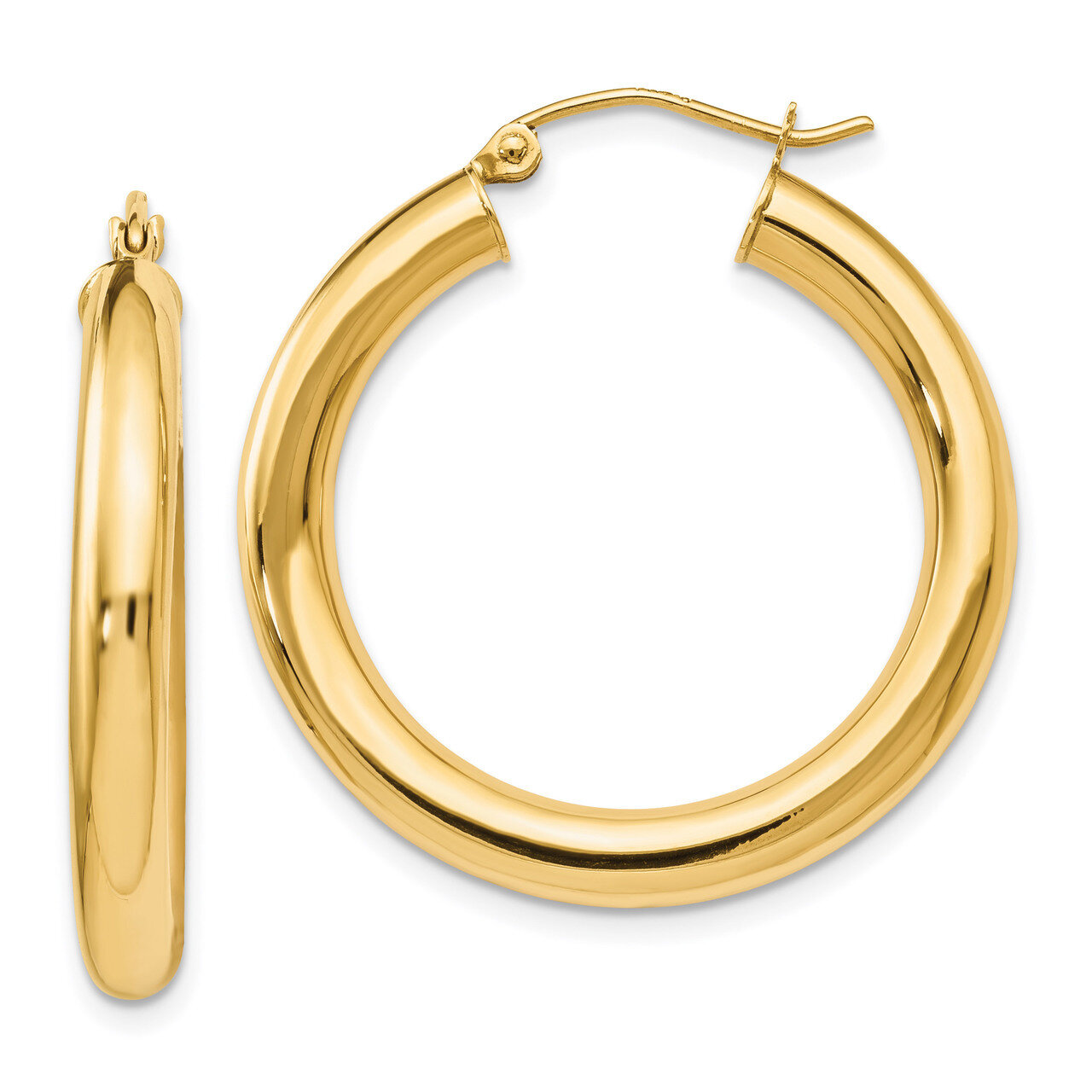 Lightweight Hoop Earrings 14k Polished Gold HB-LE1282