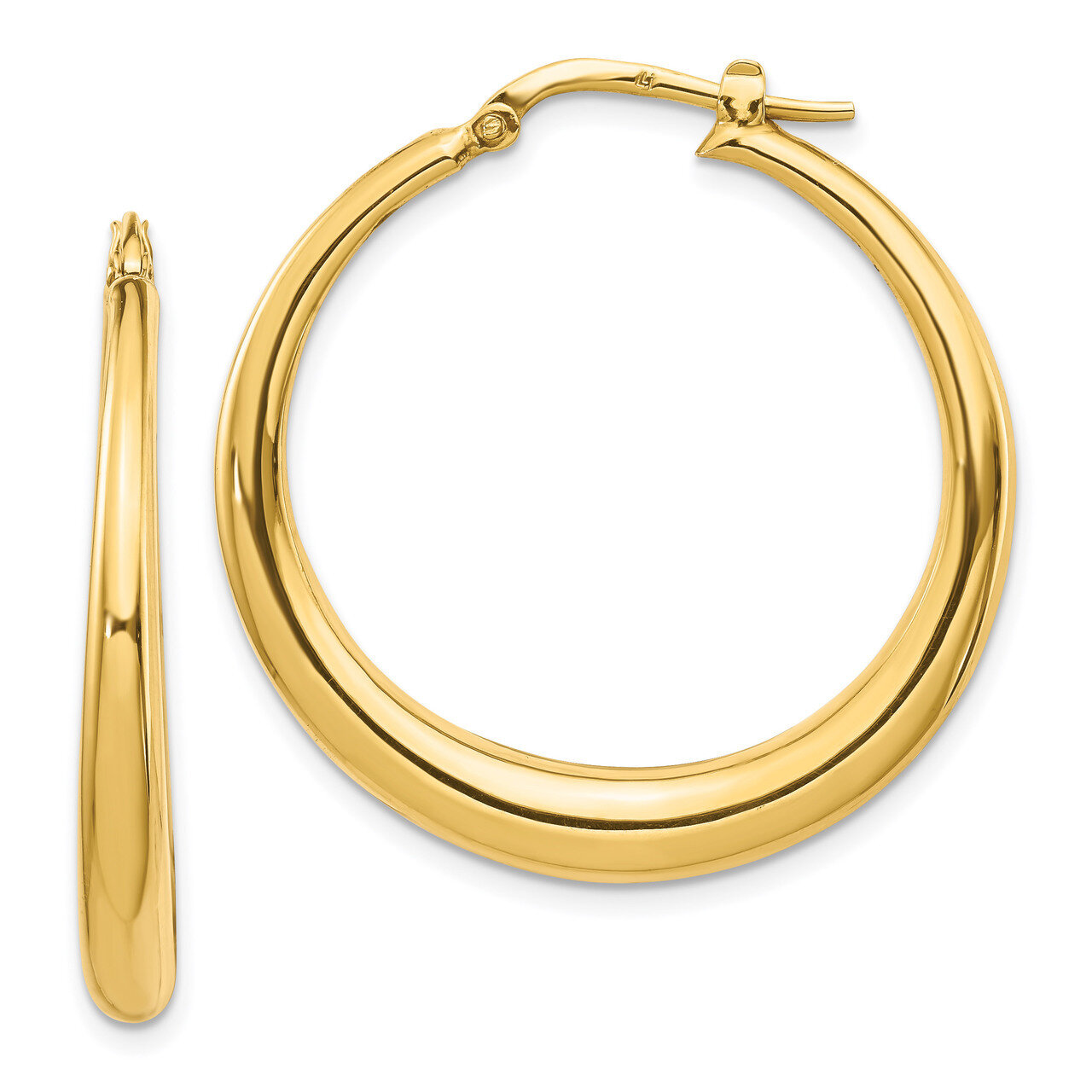 Leslie&#39;s Fancy Hoop Earrings 14k Polished Gold HB-LE1861, MPN: LE1861, 886774127699