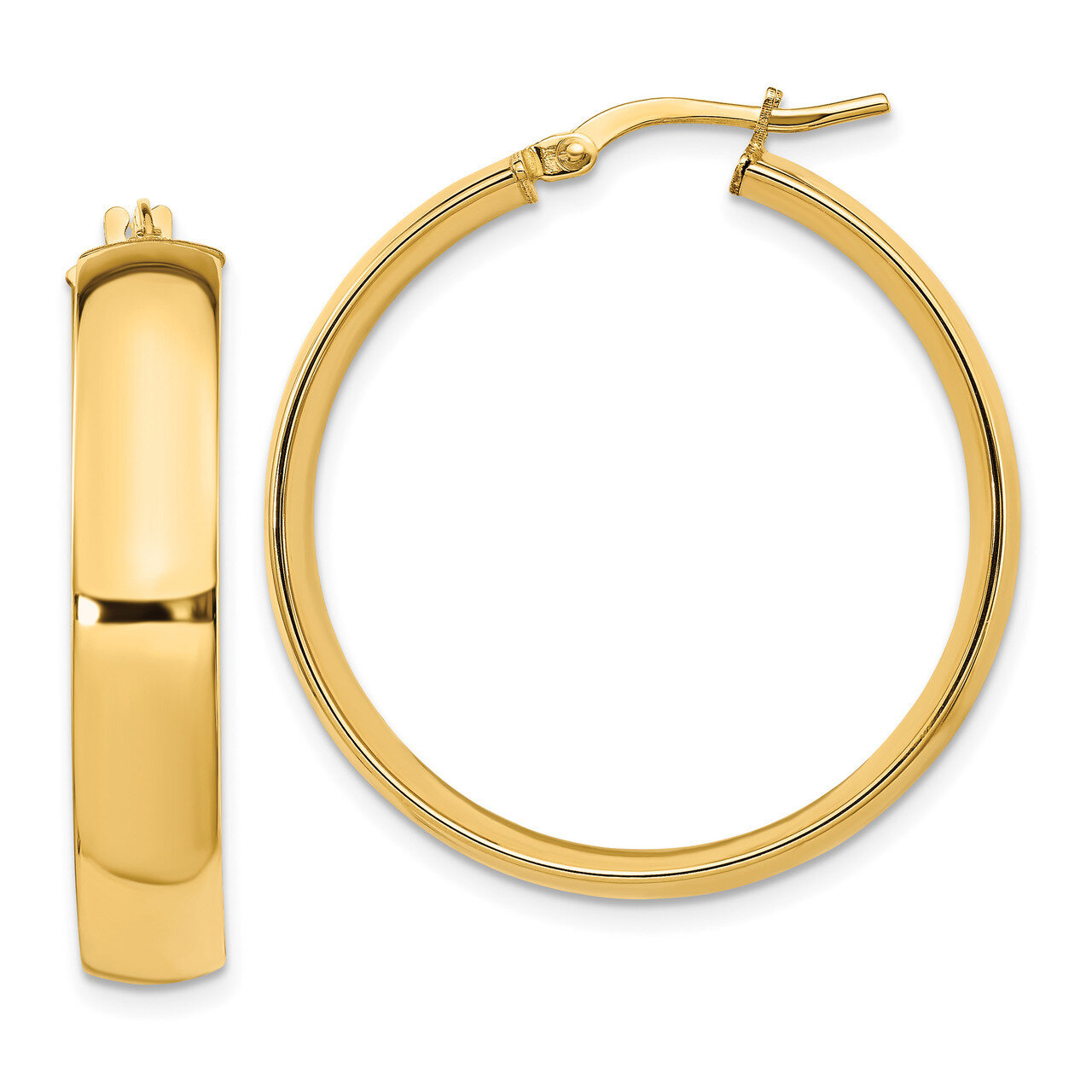 Leslie&#39;s 6mm Hoop Earrings 14k Gold High Polished HB-LE1894, MPN: LE1894, 191101737268