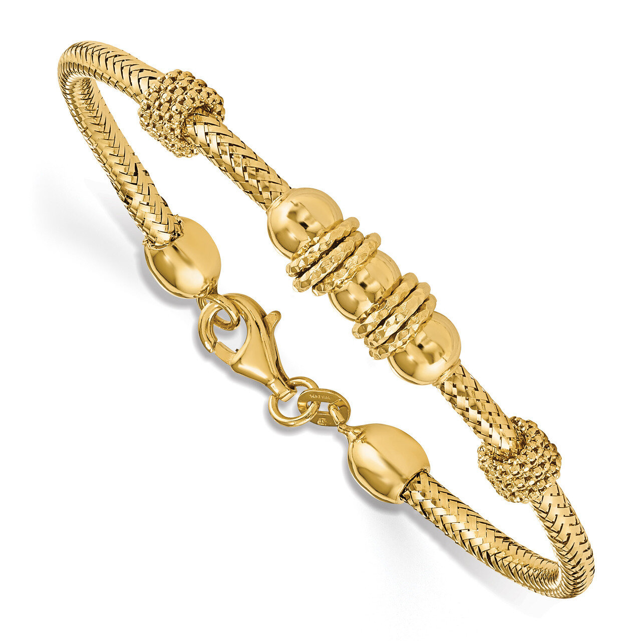 Textured Bracelet 14k Polished Gold HB-LF1167-7.5