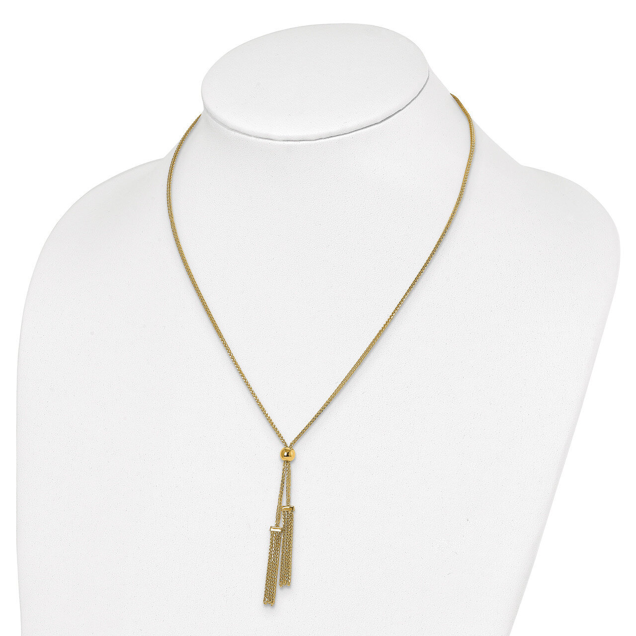 Leslie&#39;s Adjustable Tassel Necklace 14k Polished Gold HB-LF1172, MPN: LF1172, 886774127507