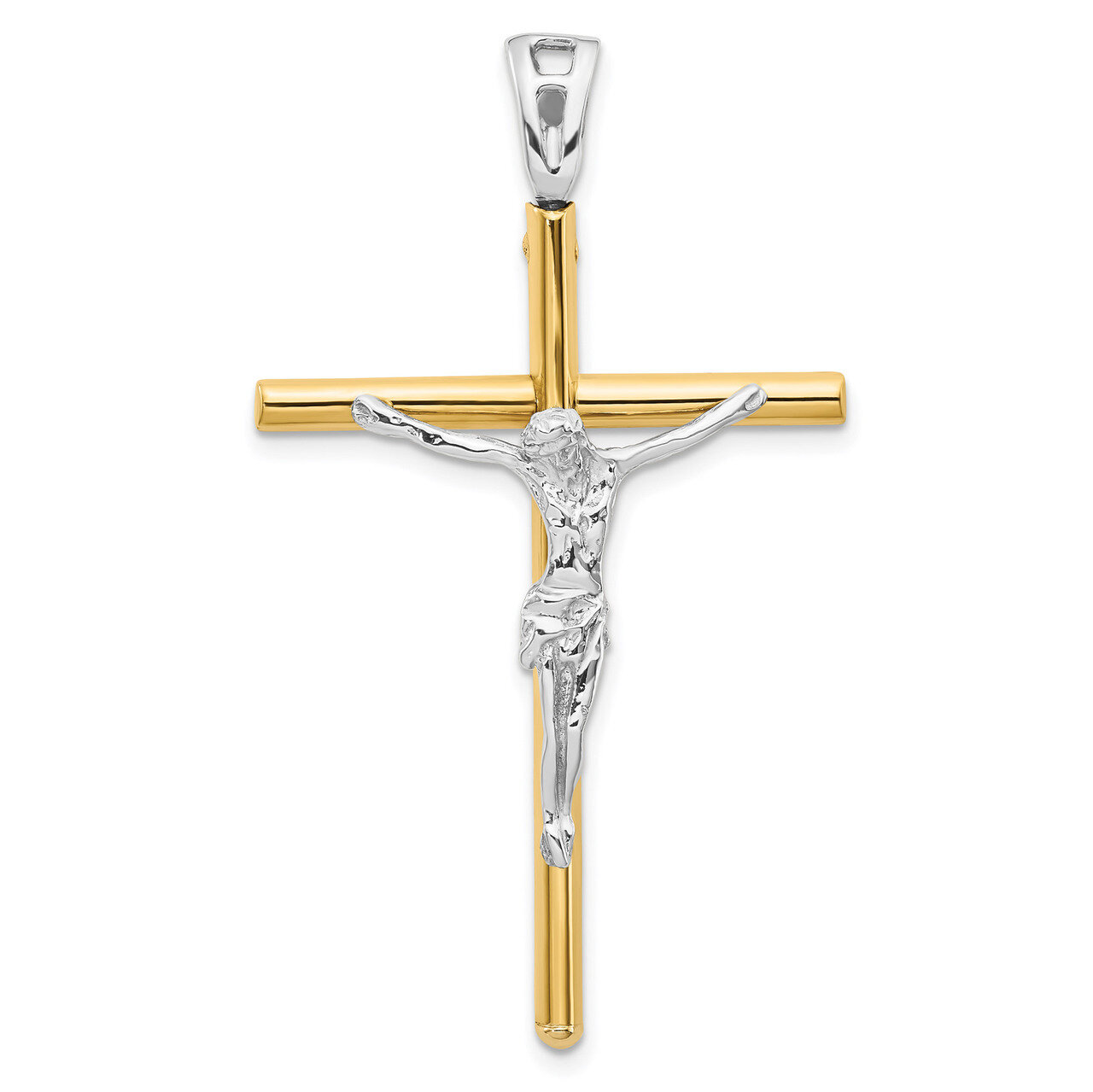 Leslie&#39;s Crucifix Pendant 14k Two-tone Gold HB-LF1267, MPN: LF1267, 196904081242