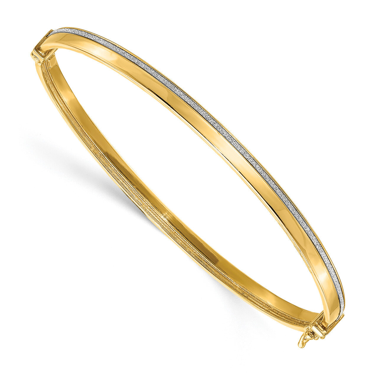 Leslie&#39;s Glimmer Infused Hinged Bangle 14k Polished Gold HB-LF1289, MPN: LF1289, 191101743207