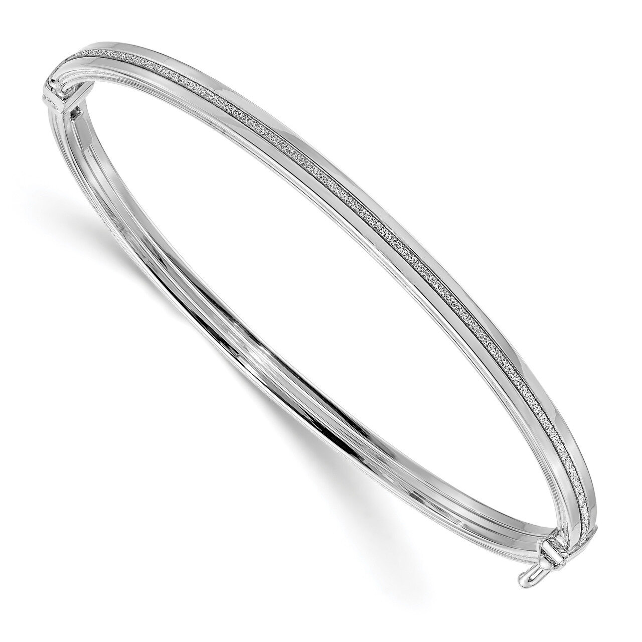 Leslie&#39;s Glimmer Infused Hinged Bangle 14k Polished White Gold HB-LF1291W, MPN: LF1291W, 1911017430…