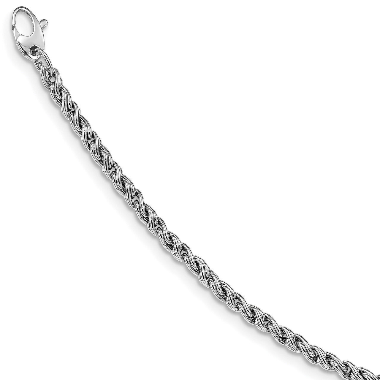 Polished Rope Bracelet 14k White Gold HB-LF1295W-7.5